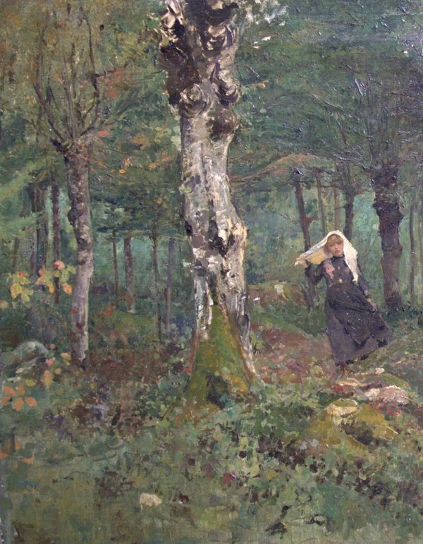 Bambina nel bosco